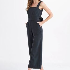 Vetta Capsule Black Apron Jumpsuit, Sz 14